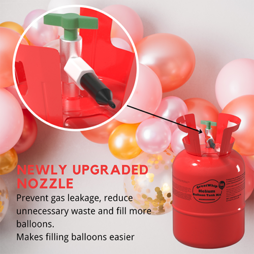 AmazGas 7L Helium Tank Blend Kit With 30 Balloons, Tying Tool and Curling  Ribbon (1 box)